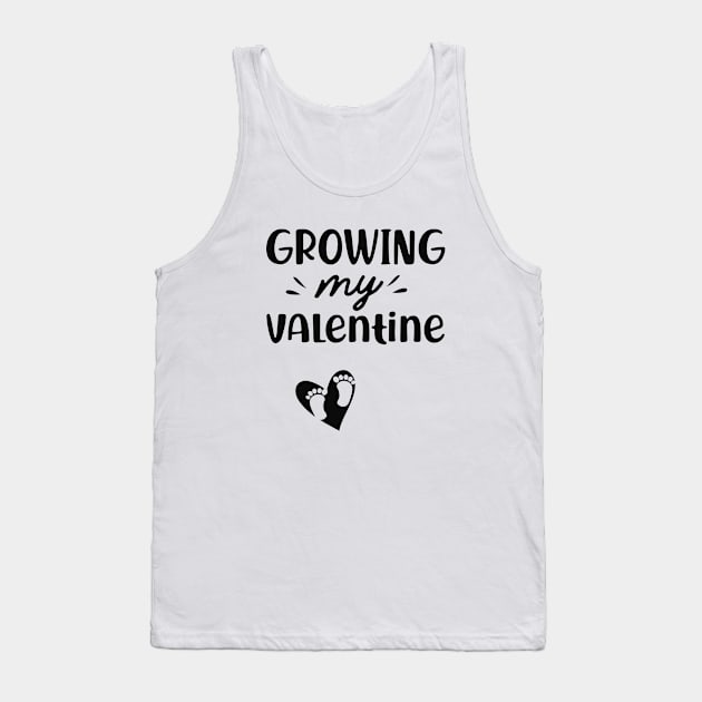 Pregnancy - Growing my valentine Tank Top by KC Happy Shop